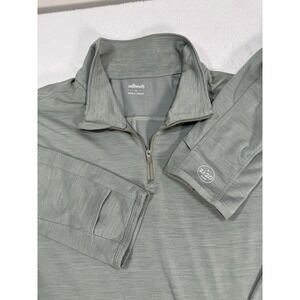 Allbirds Natural Run Mid Layer Quarter Zip Mens L Wool Blend Shirt Green Sporty
